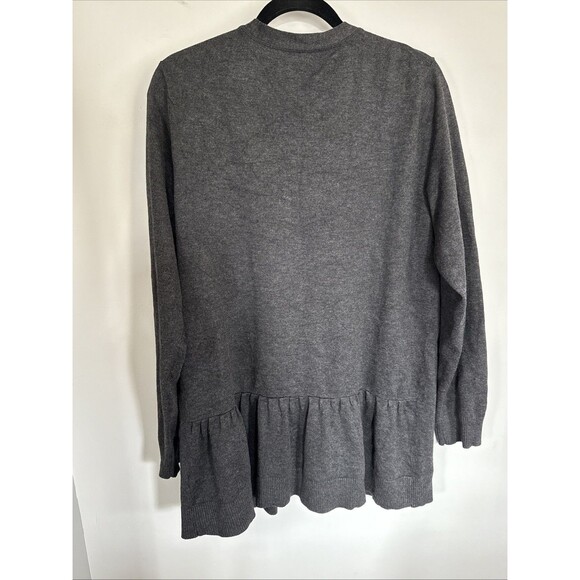 Spense XXL Dark Gray Lightweight Women's Open Cardigan Sweater Long Soft - Picture 3 of 4